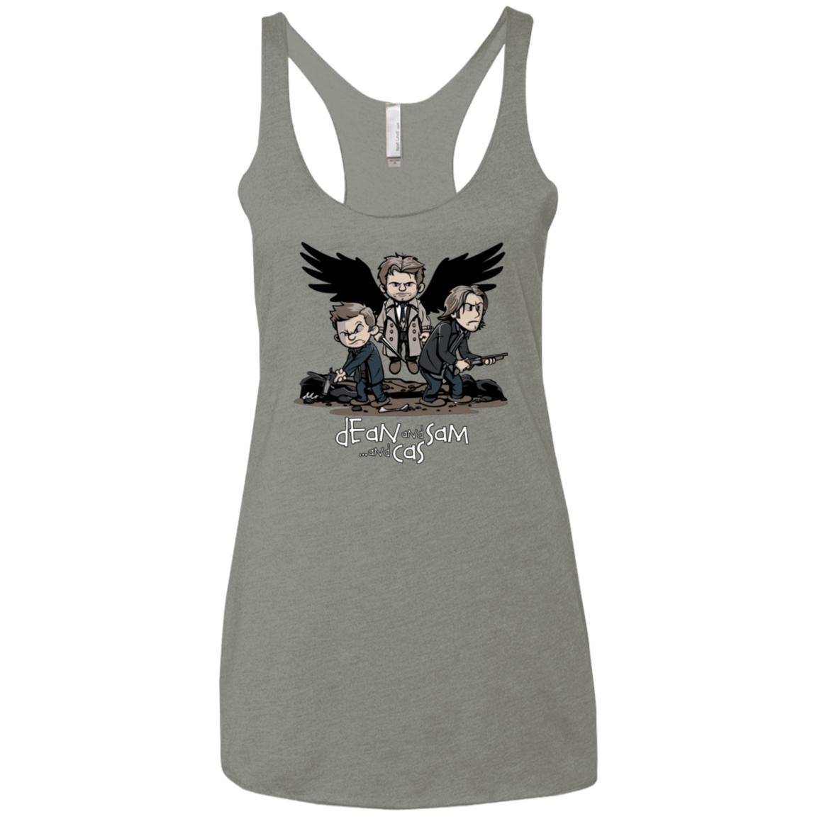 T-Shirts Venetian Grey / X-Small Dean Sam Cas Women's Triblend Racerback Tank