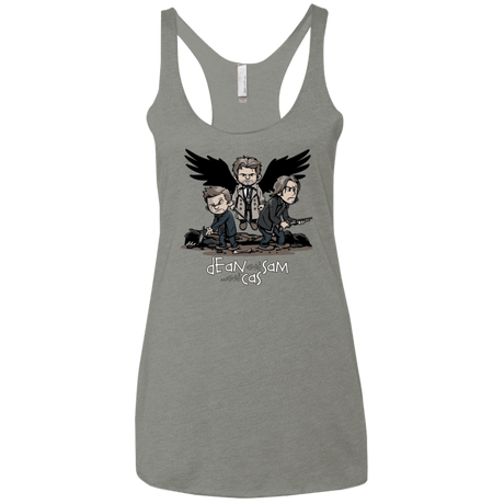 T-Shirts Venetian Grey / X-Small Dean Sam Cas Women's Triblend Racerback Tank