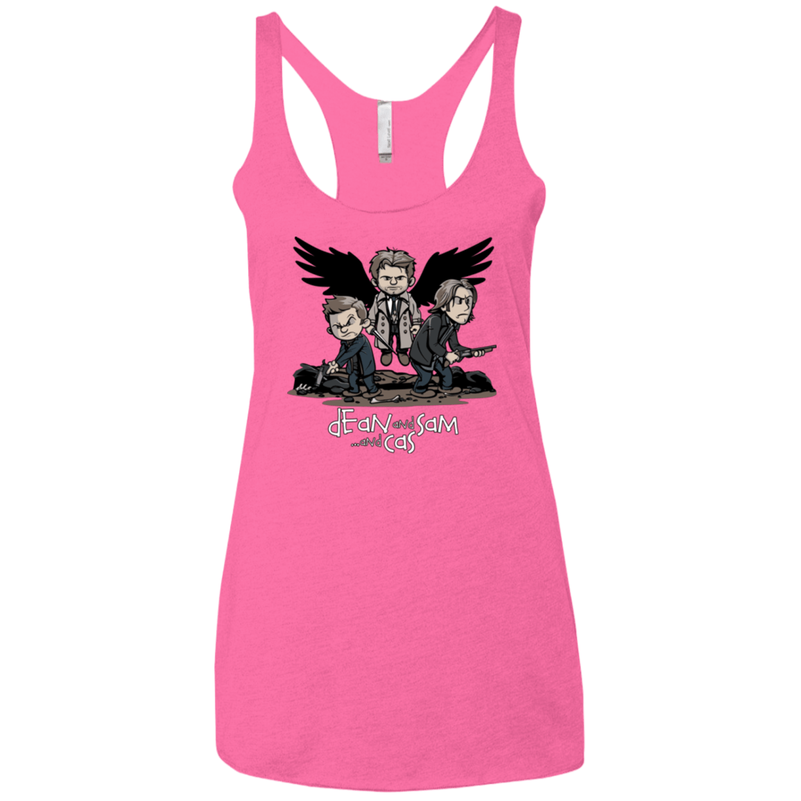 T-Shirts Vintage Pink / X-Small Dean Sam Cas Women's Triblend Racerback Tank