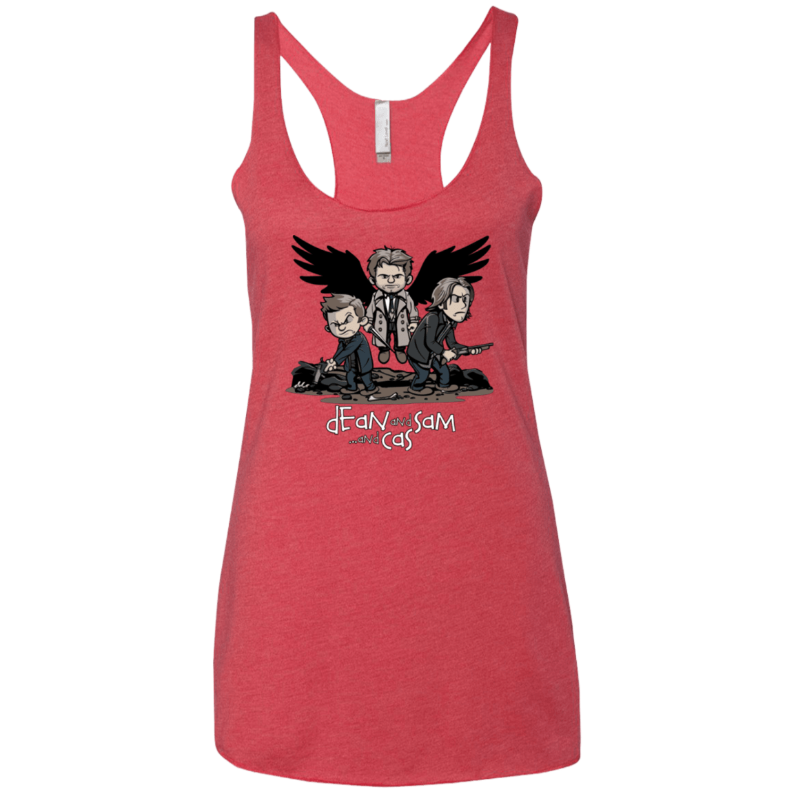 T-Shirts Vintage Red / X-Small Dean Sam Cas Women's Triblend Racerback Tank