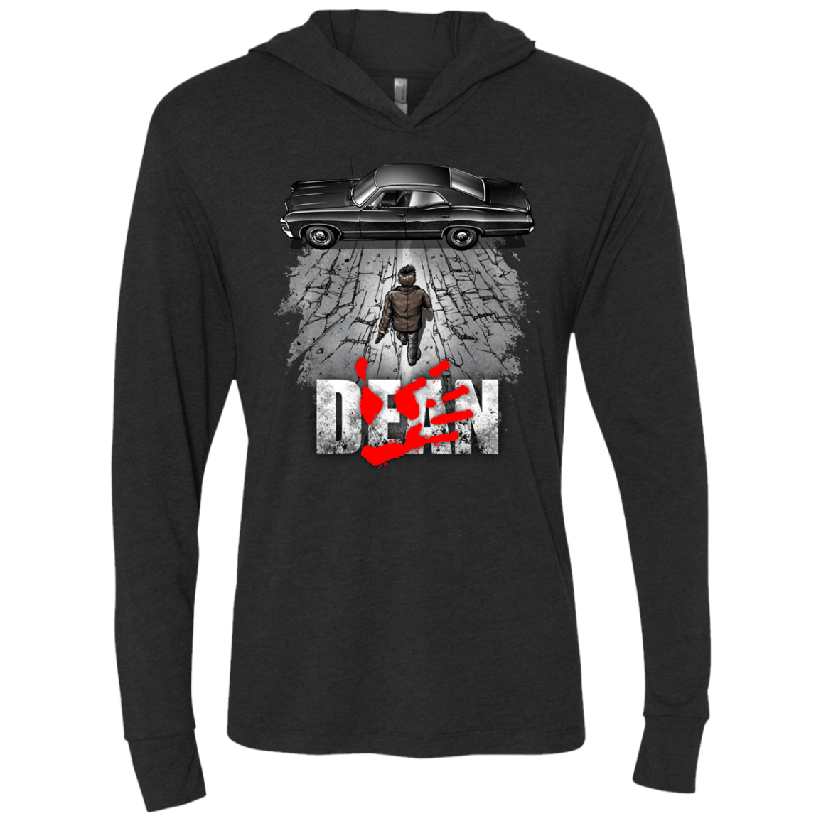 T-Shirts Vintage Black / X-Small Dean Triblend Long Sleeve Hoodie Tee