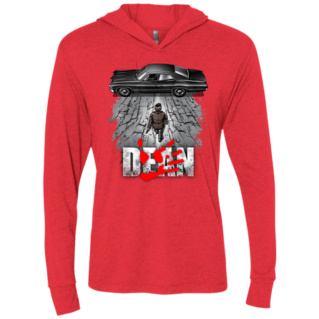 T-Shirts Vintage Red / X-Small Dean Triblend Long Sleeve Hoodie Tee