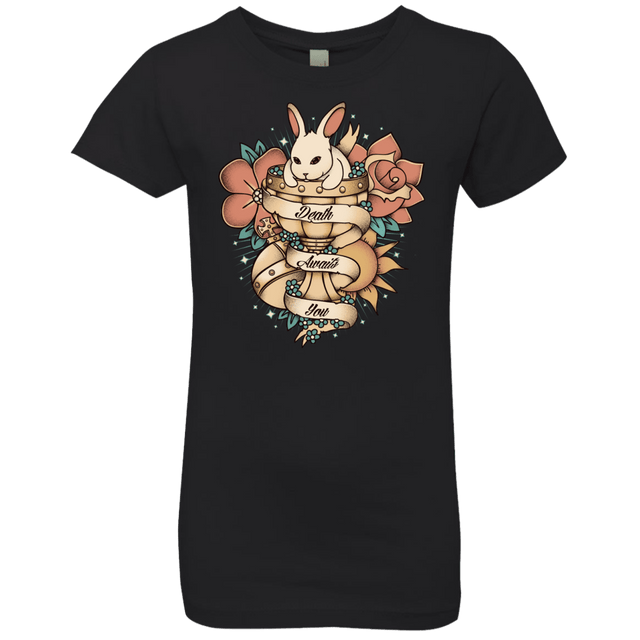 T-Shirts Black / YXS Death Awaits You Girls Premium T-Shirt