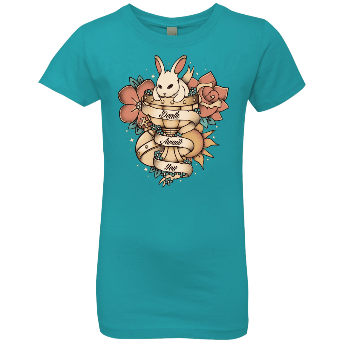 T-Shirts Tahiti Blue / YXS Death Awaits You Girls Premium T-Shirt