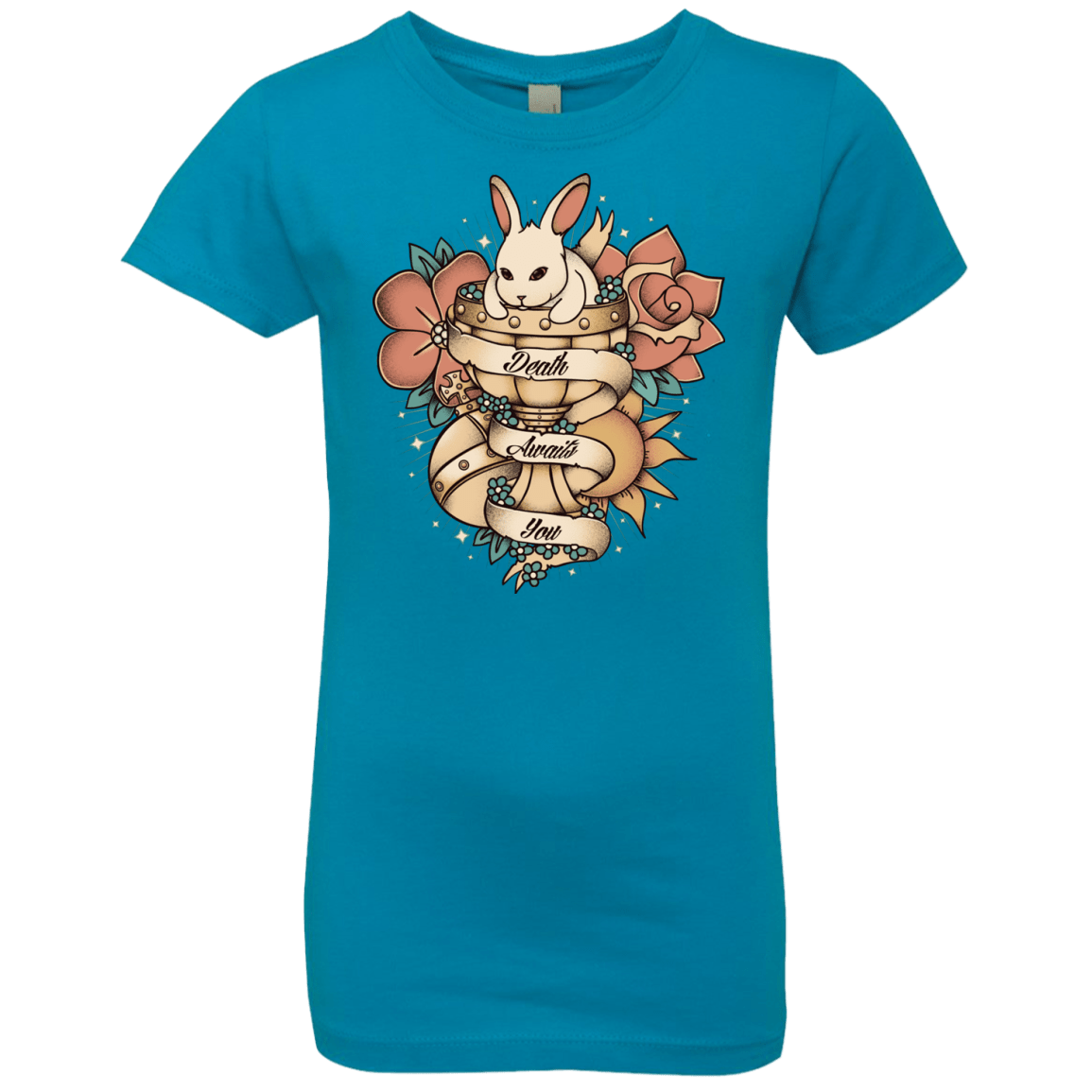 T-Shirts Turquoise / YXS Death Awaits You Girls Premium T-Shirt