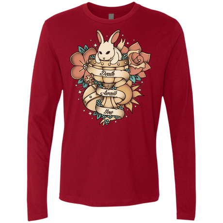 T-Shirts Cardinal / Small Death Awaits You Men's Premium Long Sleeve