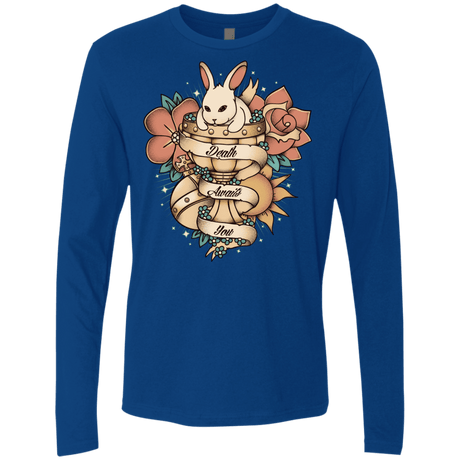 T-Shirts Royal / Small Death Awaits You Men's Premium Long Sleeve