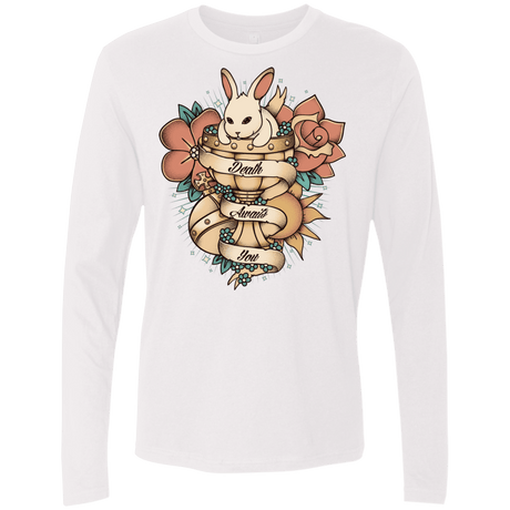 T-Shirts White / Small Death Awaits You Men's Premium Long Sleeve