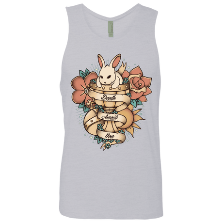T-Shirts Heather Grey / Small Death Awaits You Men's Premium Tank Top