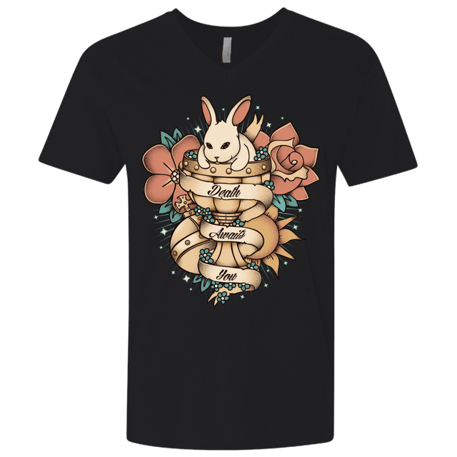T-Shirts Black / X-Small Death Awaits You Men's Premium V-Neck
