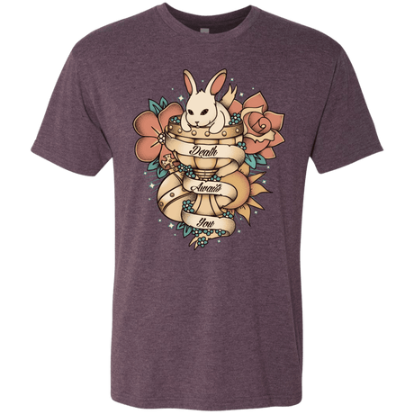 T-Shirts Vintage Purple / Small Death Awaits You Men's Triblend T-Shirt