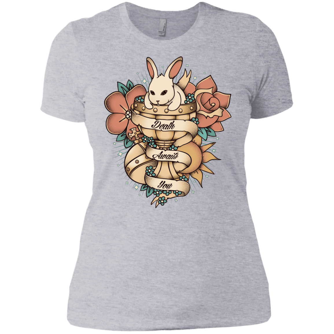 T-Shirts Heather Grey / X-Small Death Awaits You Women's Premium T-Shirt
