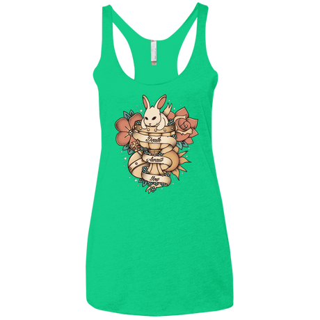 T-Shirts Envy / X-Small Death Awaits You Women's Triblend Racerback Tank