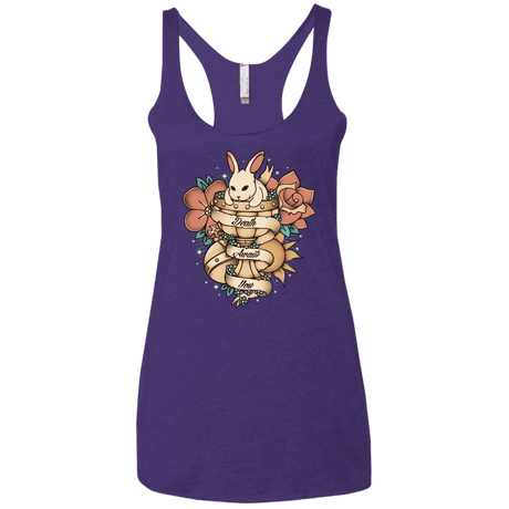 T-Shirts Purple / X-Small Death Awaits You Women's Triblend Racerback Tank