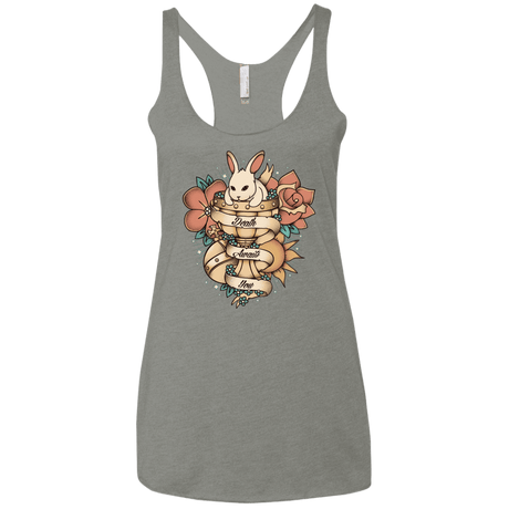 T-Shirts Venetian Grey / X-Small Death Awaits You Women's Triblend Racerback Tank