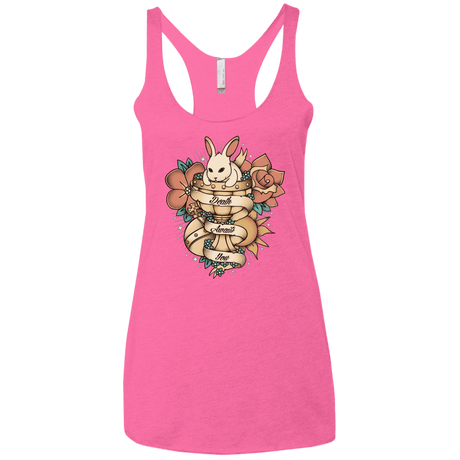 T-Shirts Vintage Pink / X-Small Death Awaits You Women's Triblend Racerback Tank