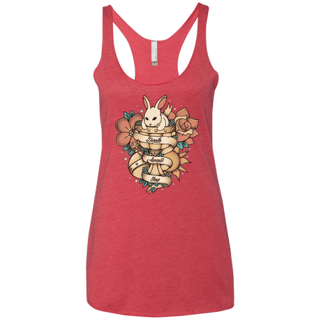T-Shirts Vintage Red / X-Small Death Awaits You Women's Triblend Racerback Tank