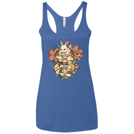 T-Shirts Vintage Royal / X-Small Death Awaits You Women's Triblend Racerback Tank