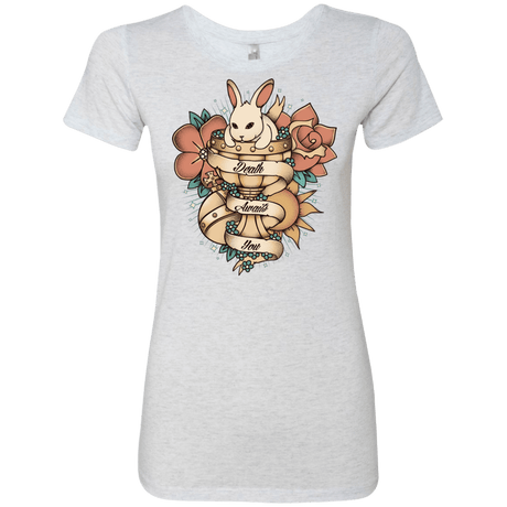 T-Shirts Heather White / Small Death Awaits You Women's Triblend T-Shirt