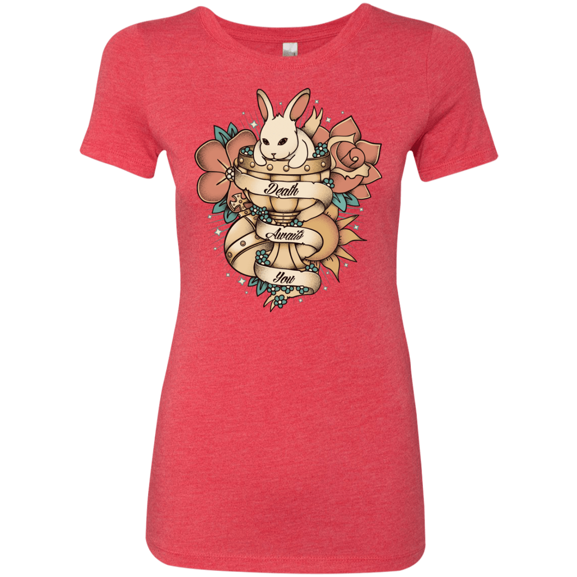 T-Shirts Vintage Red / Small Death Awaits You Women's Triblend T-Shirt