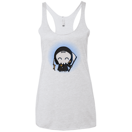 T-Shirts Heather White / X-Small Death Loves Cats Women's Triblend Racerback Tank