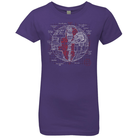 T-Shirts Purple Rush / YXS Death Star Plan Girls Premium T-Shirt