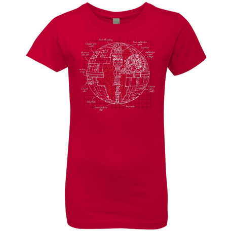 T-Shirts Red / YXS Death Star Plan Girls Premium T-Shirt