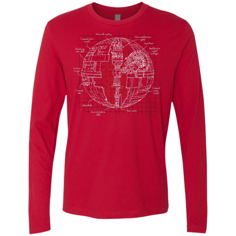 T-Shirts Red / S Death Star Plan Men's Premium Long Sleeve