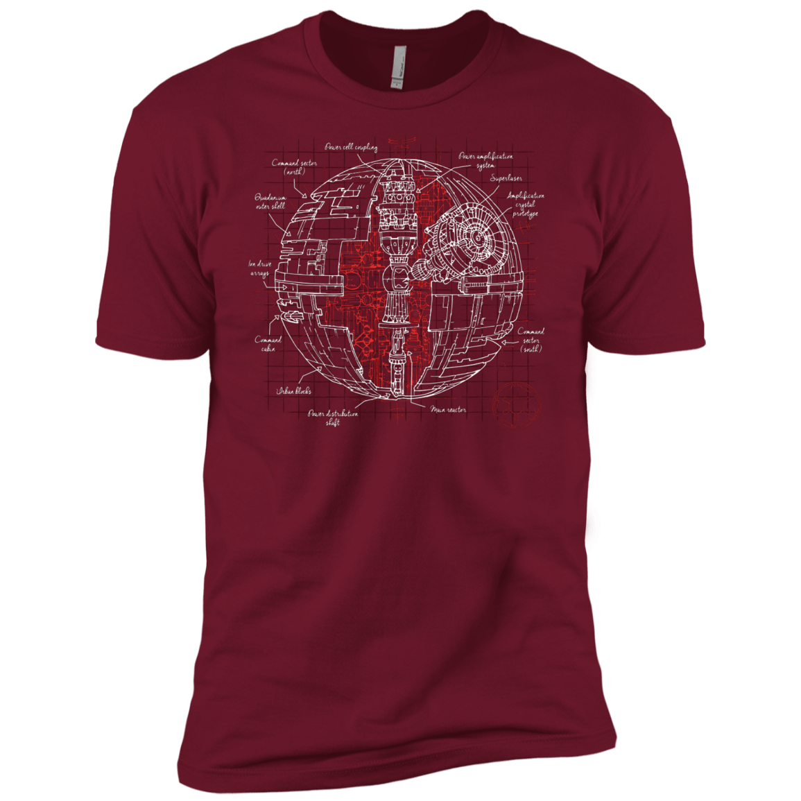T-Shirts Cardinal / X-Small Death Star Plan Men's Premium T-Shirt