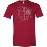 T-Shirts Cardinal Red / S Death Star Plan Men's Semi-Fitted Softstyle