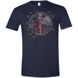 T-Shirts Navy / X-Small Death Star Plan Men's Semi-Fitted Softstyle
