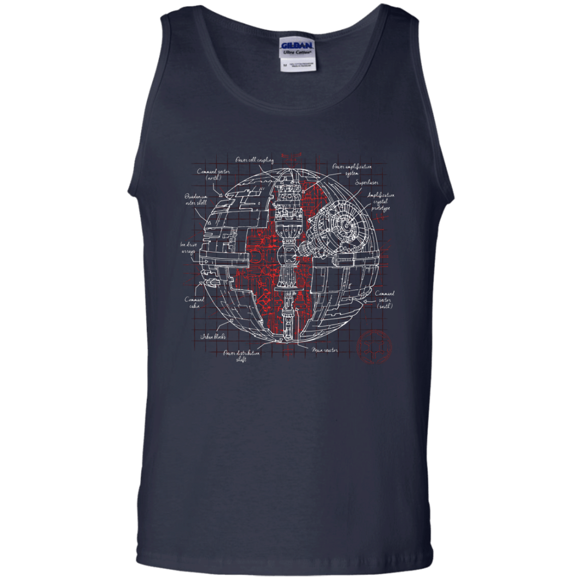 T-Shirts Navy / S Death Star Plan Men's Tank Top