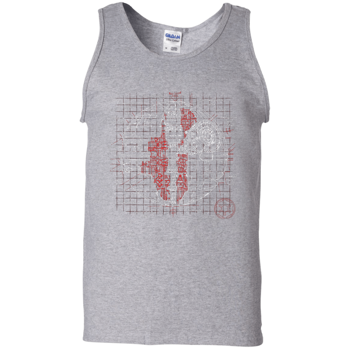 T-Shirts Sport Grey / S Death Star Plan Men's Tank Top