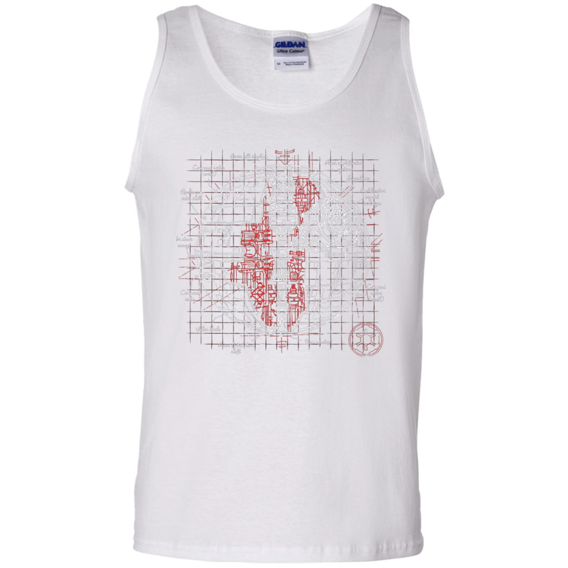 T-Shirts White / S Death Star Plan Men's Tank Top