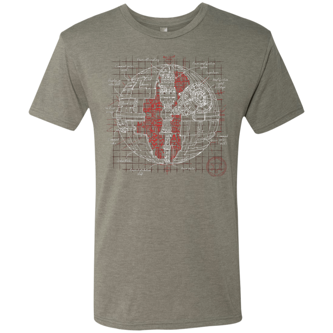 T-Shirts Venetian Grey / S Death Star Plan Men's Triblend T-Shirt