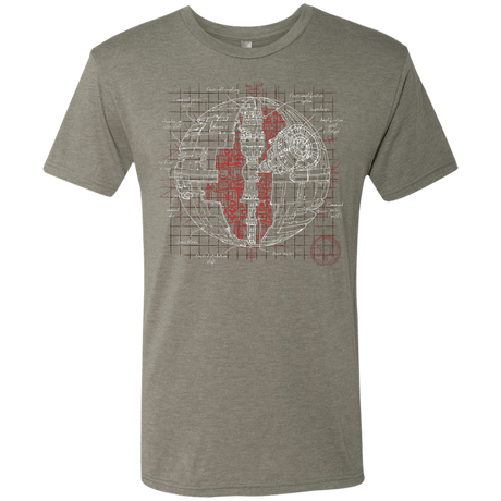 T-Shirts Venetian Grey / S Death Star Plan Men's Triblend T-Shirt