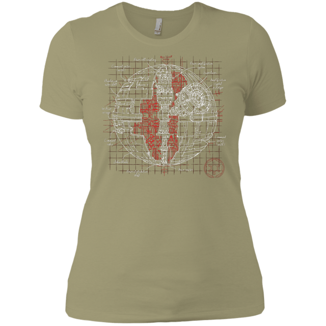 T-Shirts Light Olive / X-Small Death Star Plan Women's Premium T-Shirt