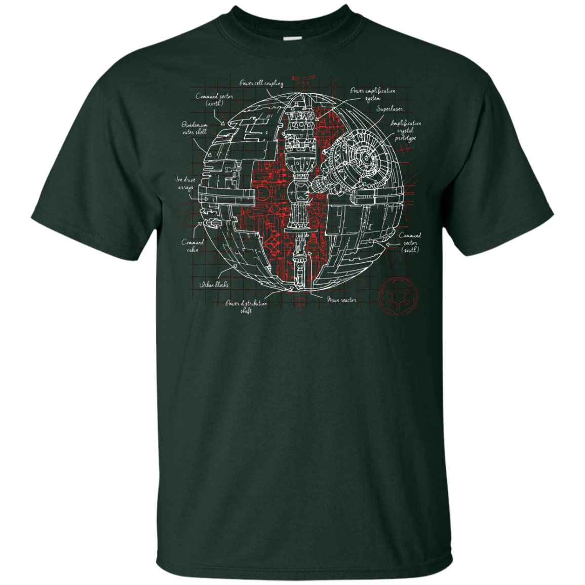 T-Shirts Forest / YXS Death Star Plan Youth T-Shirt