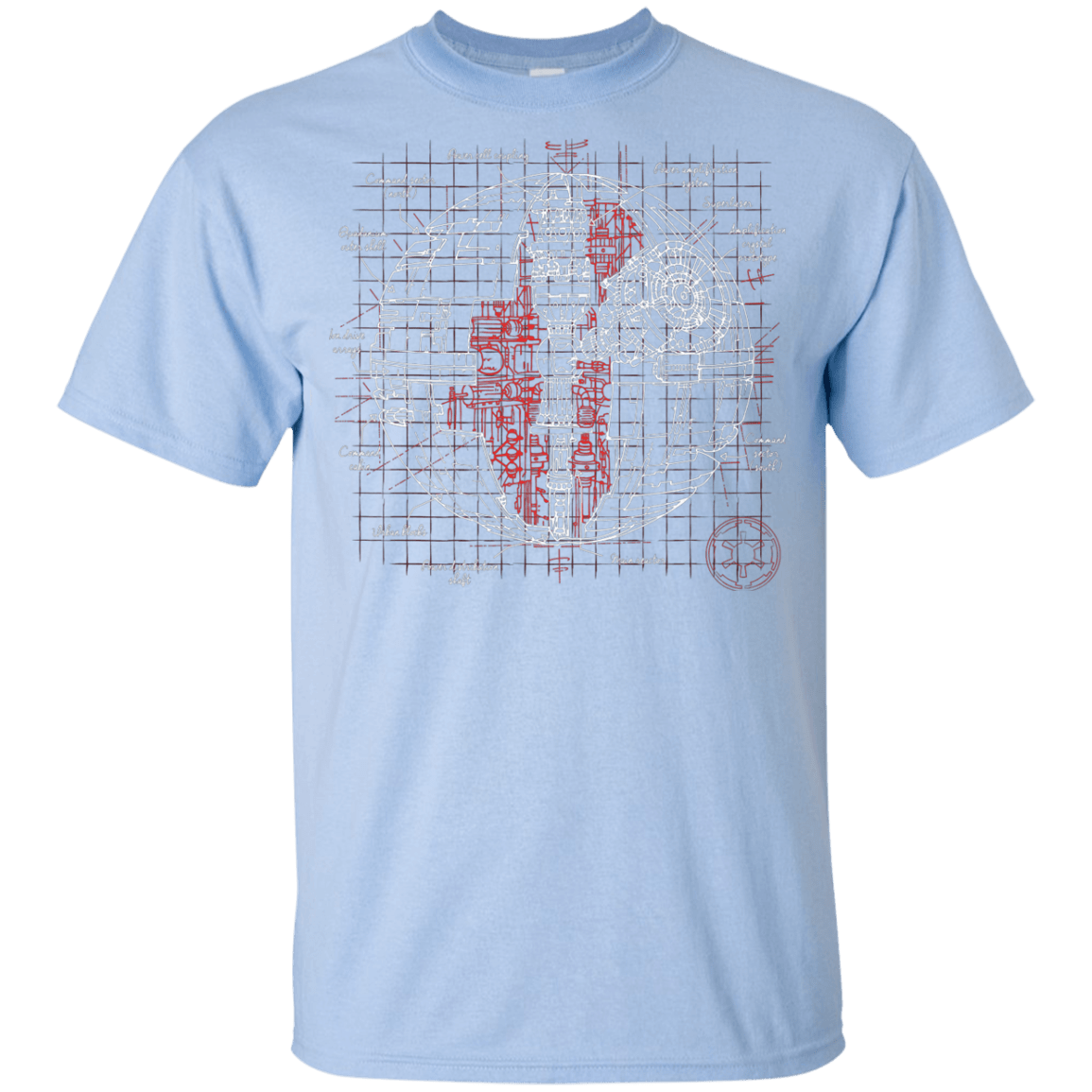 T-Shirts Light Blue / YXS Death Star Plan Youth T-Shirt