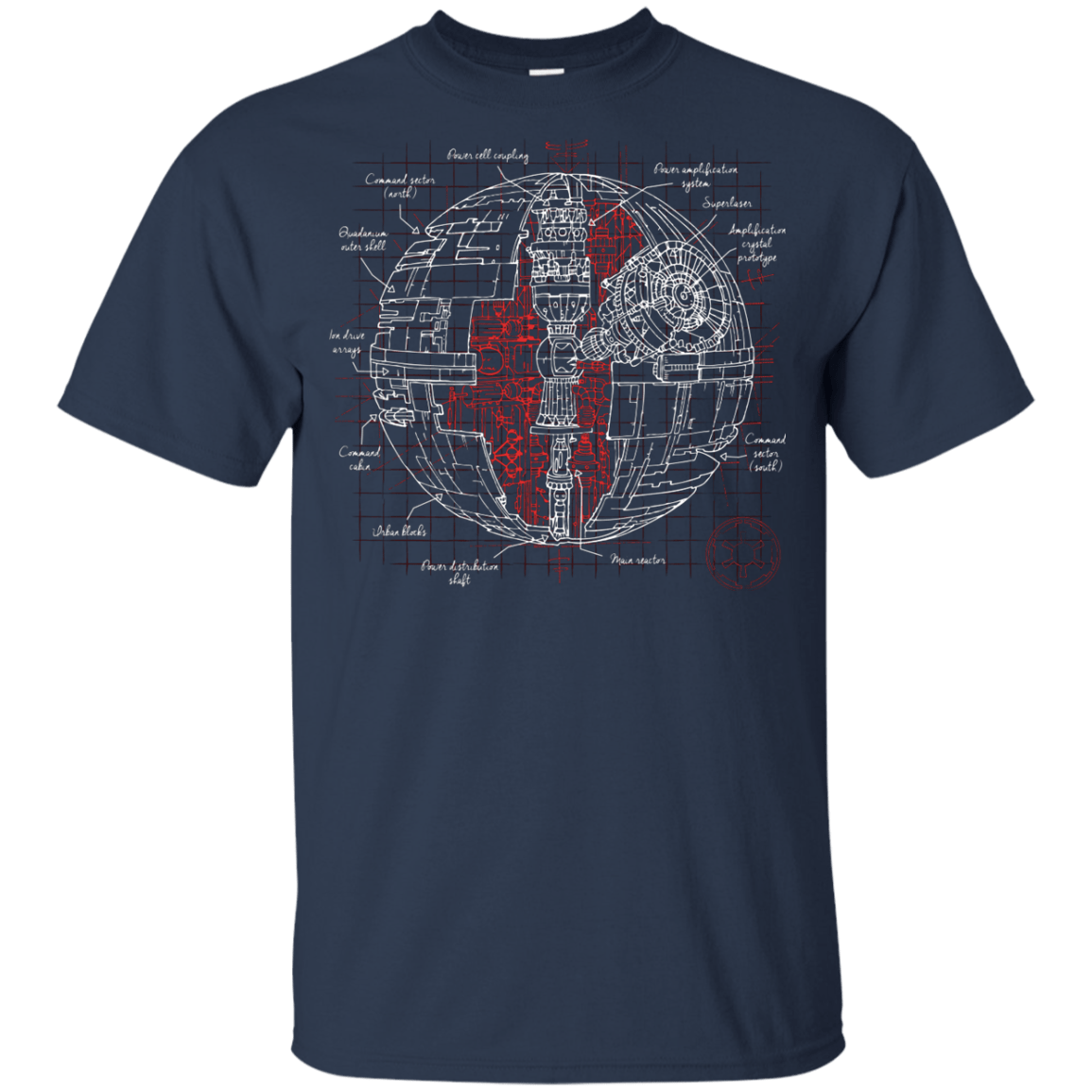 T-Shirts Navy / YXS Death Star Plan Youth T-Shirt