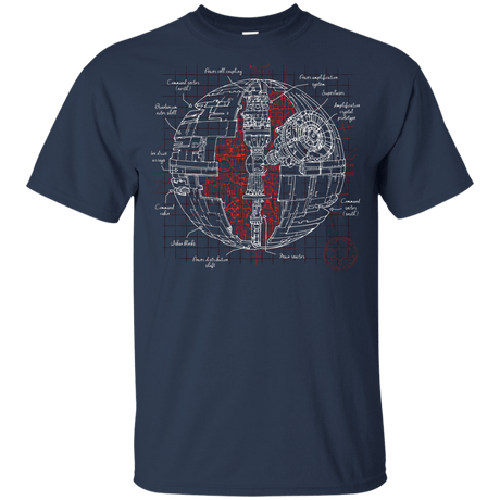 T-Shirts Navy / YXS Death Star Plan Youth T-Shirt