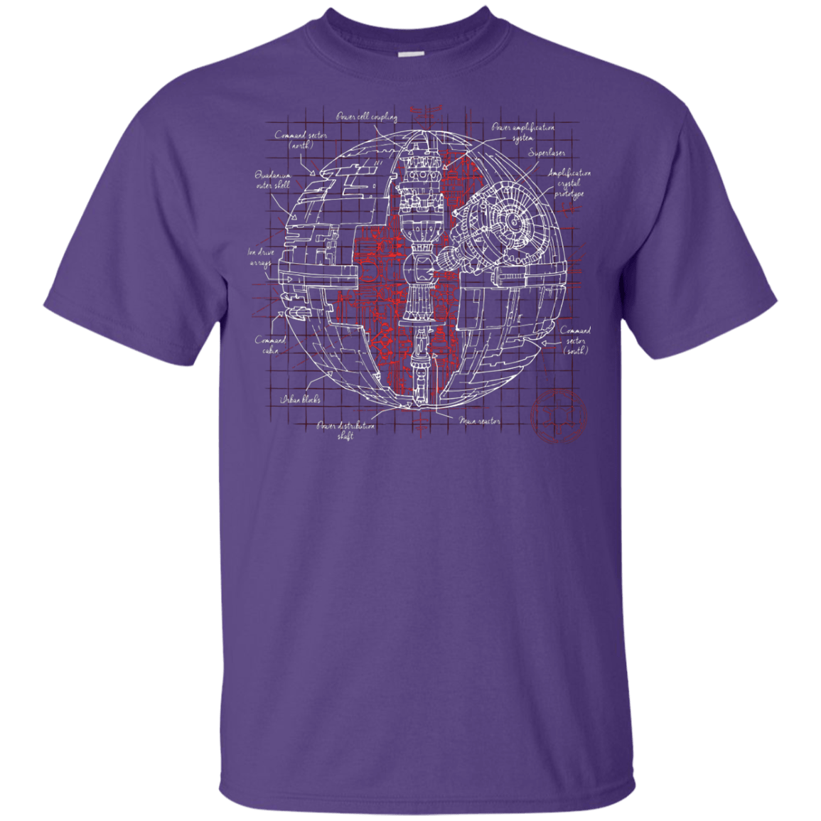 T-Shirts Purple / YXS Death Star Plan Youth T-Shirt