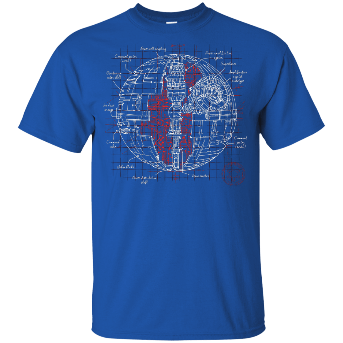 T-Shirts Royal / YXS Death Star Plan Youth T-Shirt