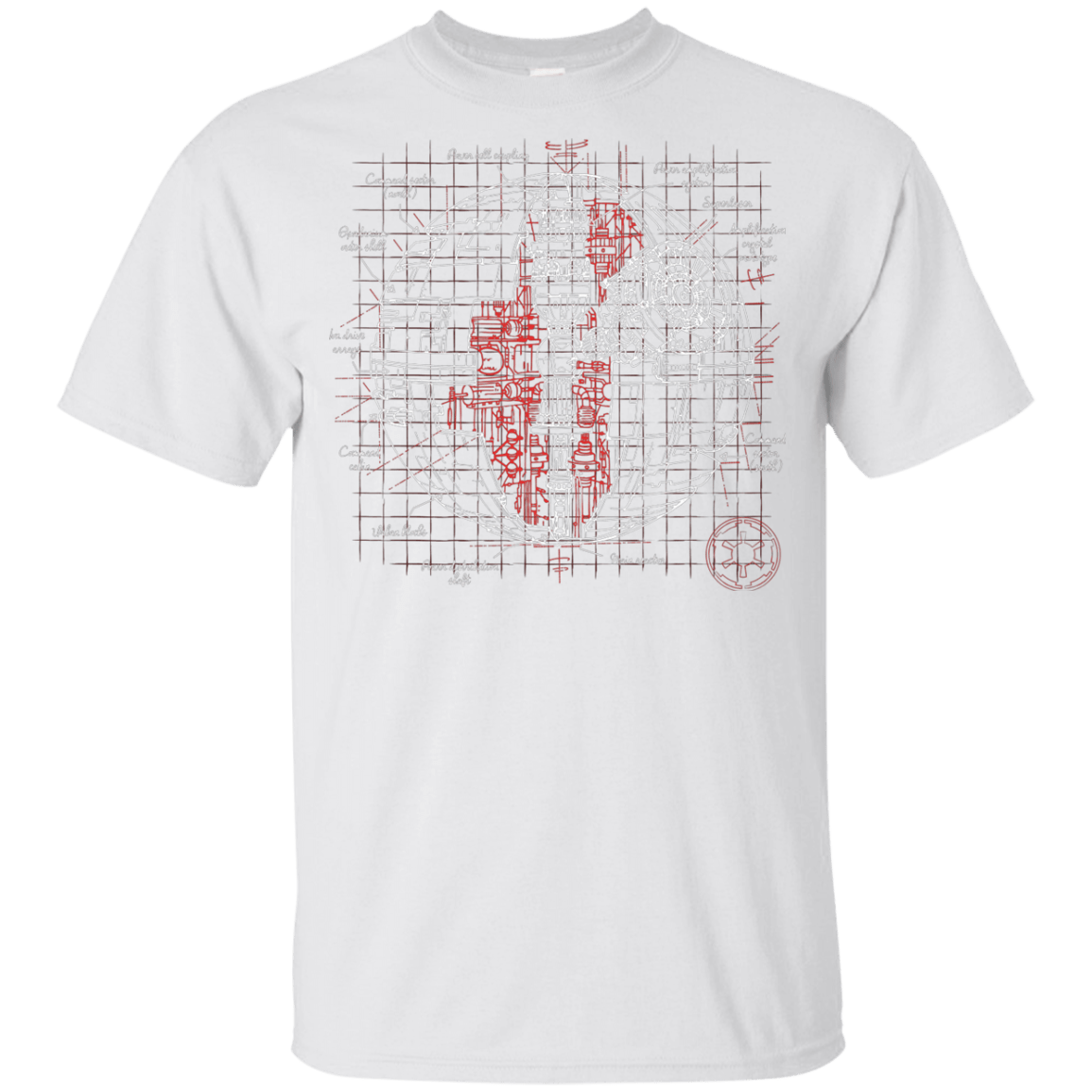 T-Shirts White / YXS Death Star Plan Youth T-Shirt