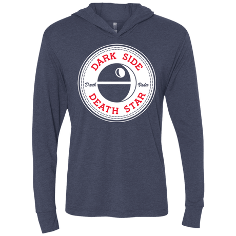 T-Shirts Vintage Navy / X-Small Death Star Triblend Long Sleeve Hoodie Tee