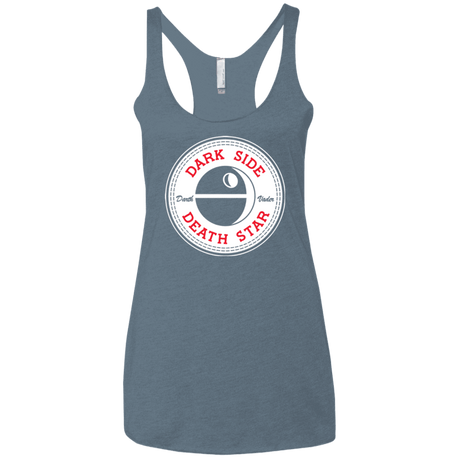 T-Shirts Indigo / X-Small Death Star Women's Triblend Racerback Tank