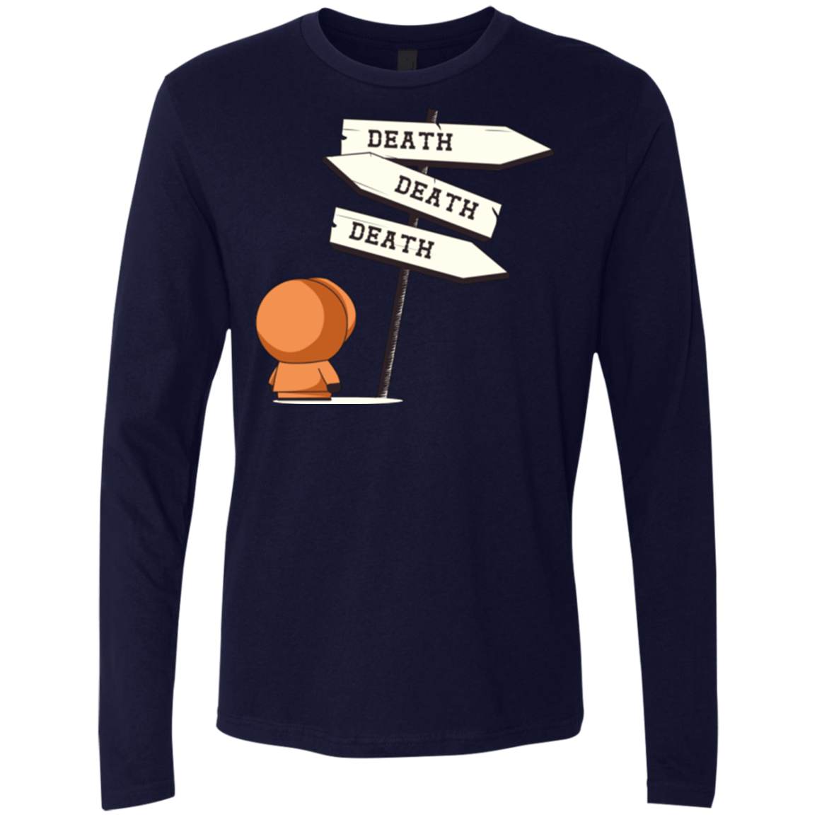 T-Shirts Midnight Navy / Small DEATH TINY Men's Premium Long Sleeve