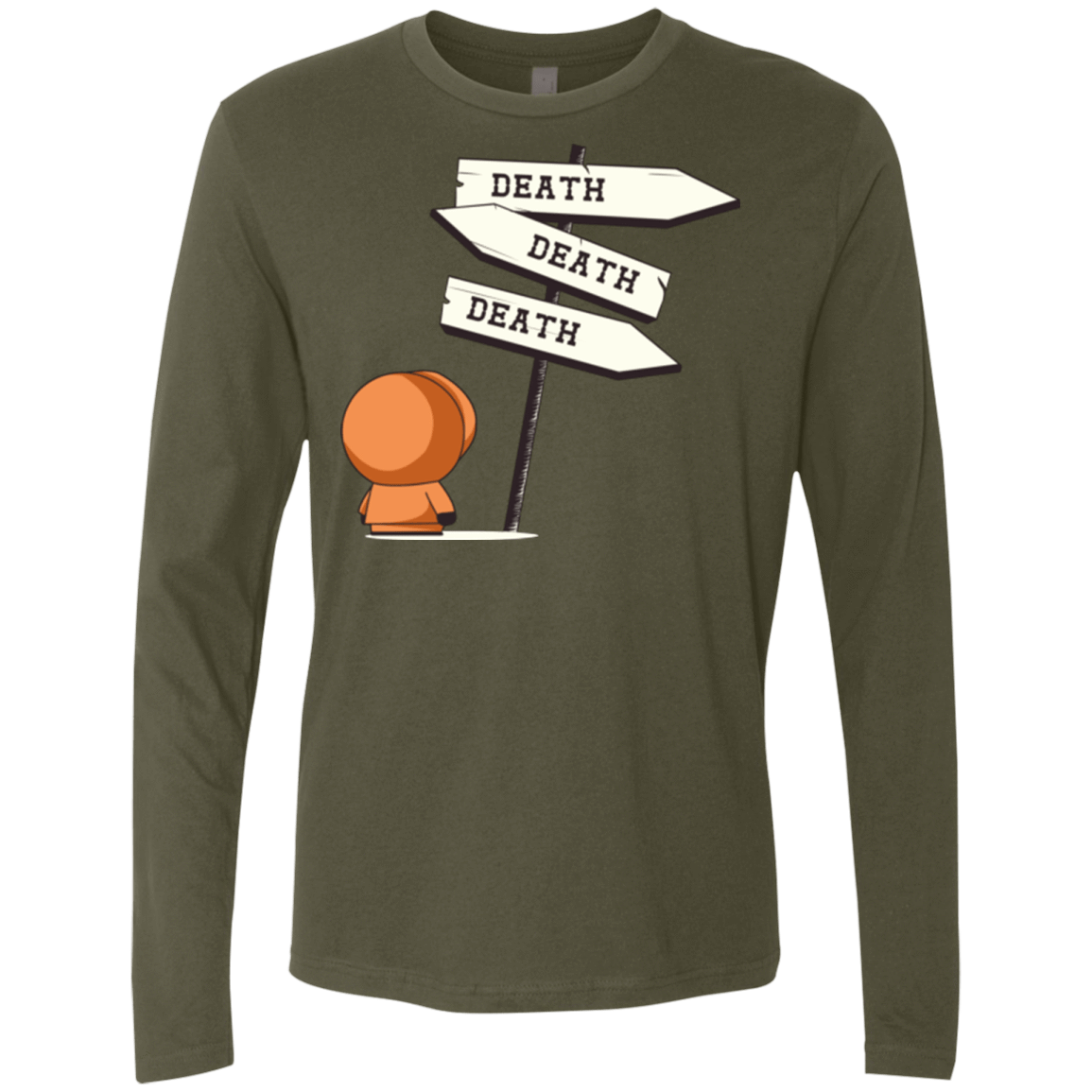 T-Shirts Military Green / Small DEATH TINY Men's Premium Long Sleeve