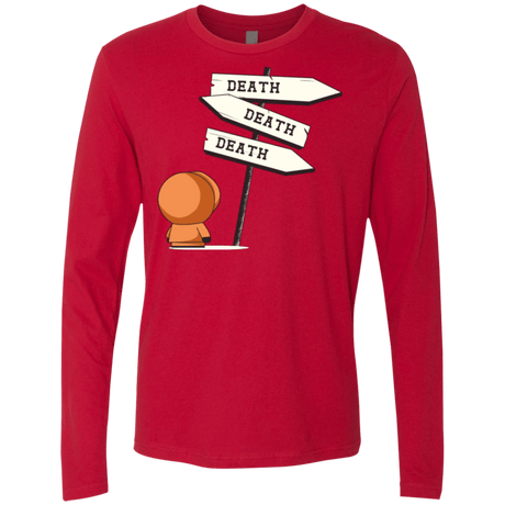 T-Shirts Red / Small DEATH TINY Men's Premium Long Sleeve