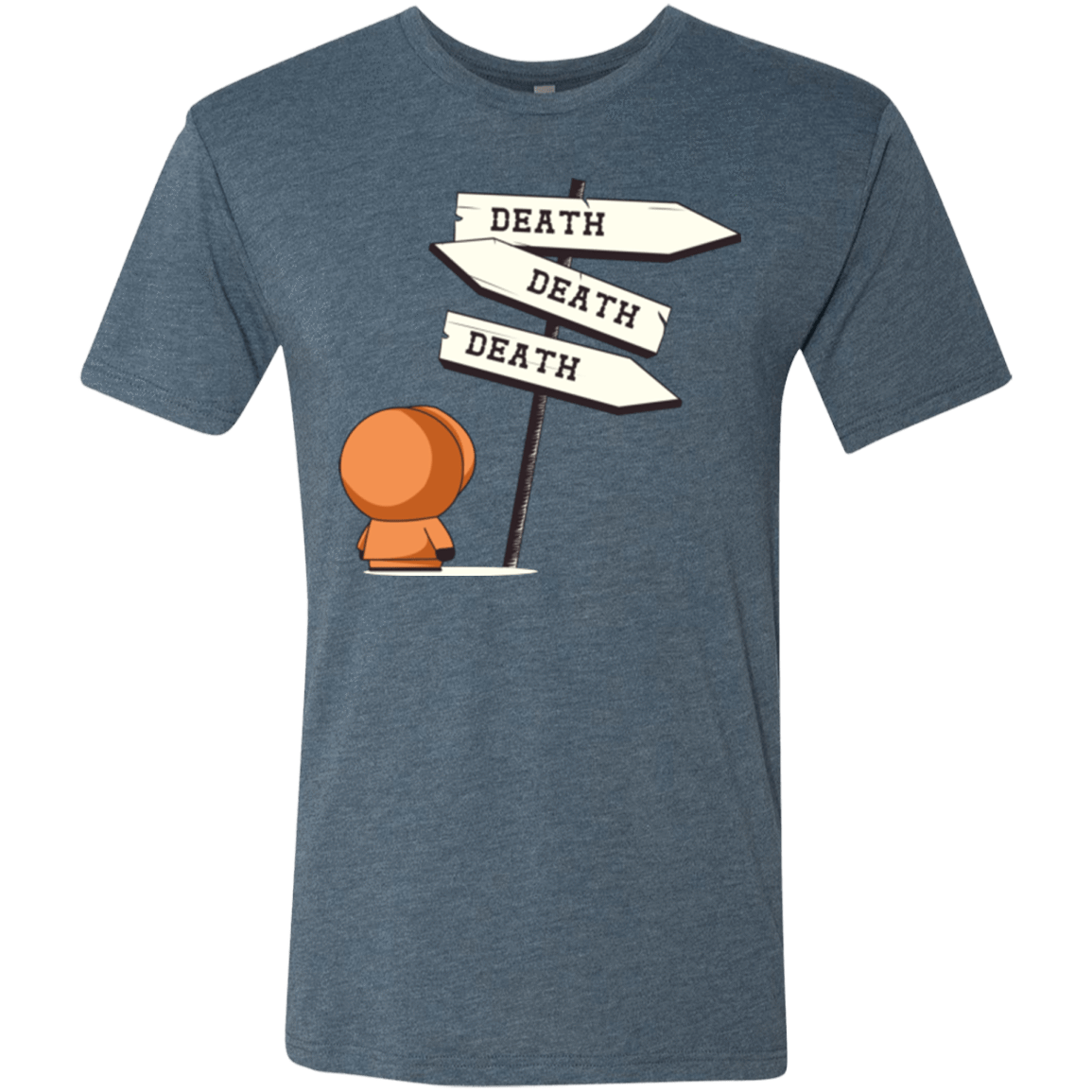 T-Shirts Indigo / Small DEATH TINY Men's Triblend T-Shirt